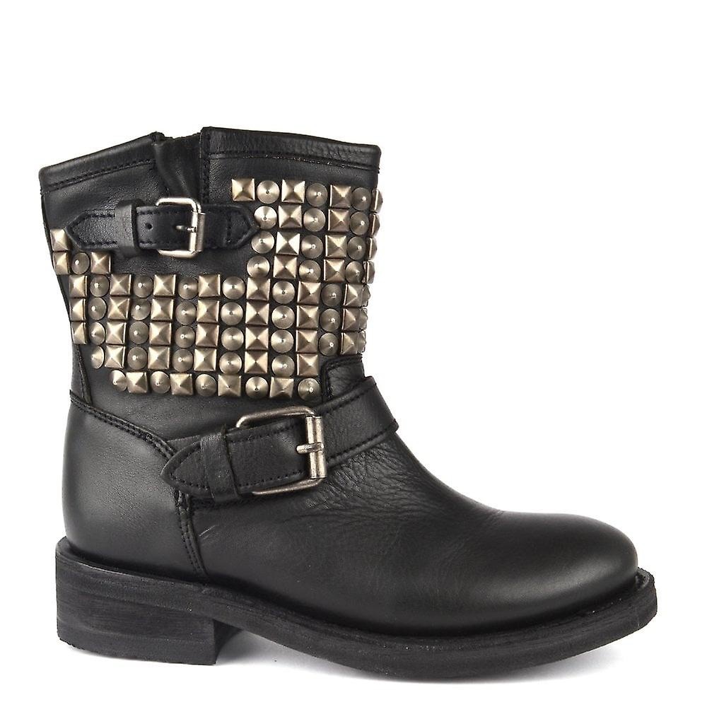 Ash Footwear Tennesse Black Leather Studd Boot 40